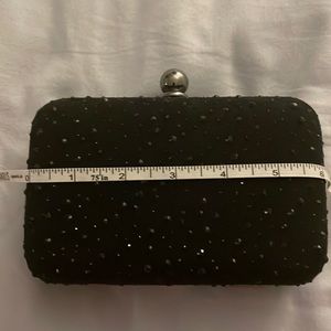 Black white house black market clutch bag